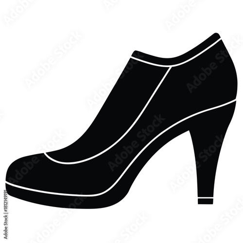human heel on white background