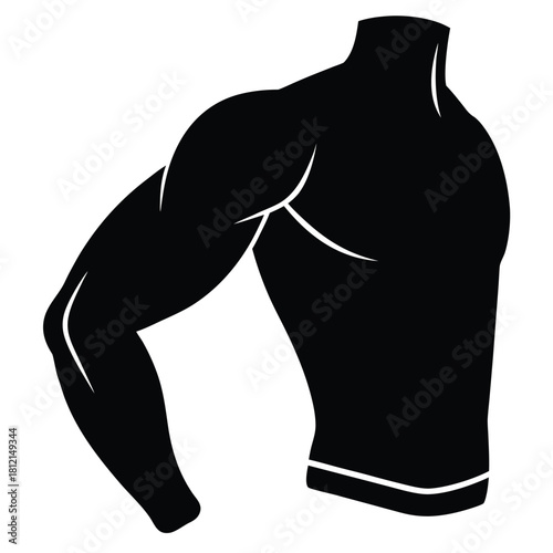 human upper arm vector on white backgeound