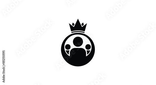 Symbol of leadership and community represented by a crowned group icon