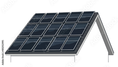 Solar panels installed on a pitched roof