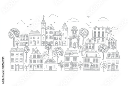 Charming Town Illustration