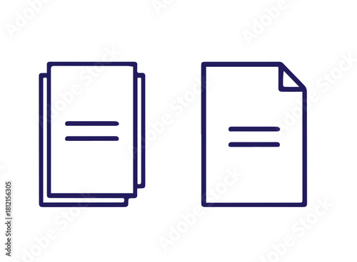 Two stacks of documents, one neatly aligned, the other slightly askew, representing organization and paperwork.