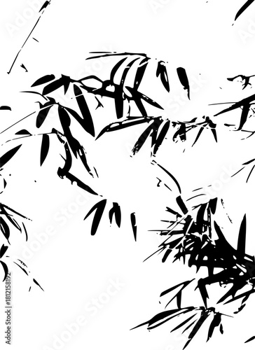 abstract grunge background, bamboo leaf