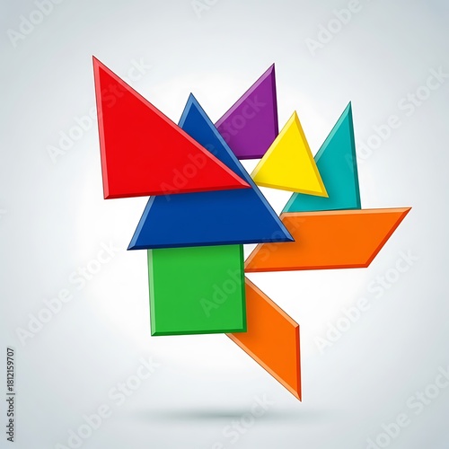 Colorful origami paper birds vector design