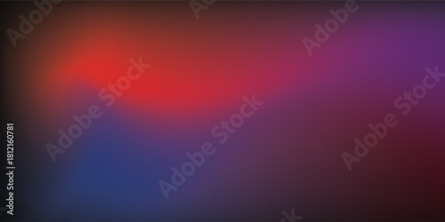 Abstract background with soft streaks of deep blue and red light