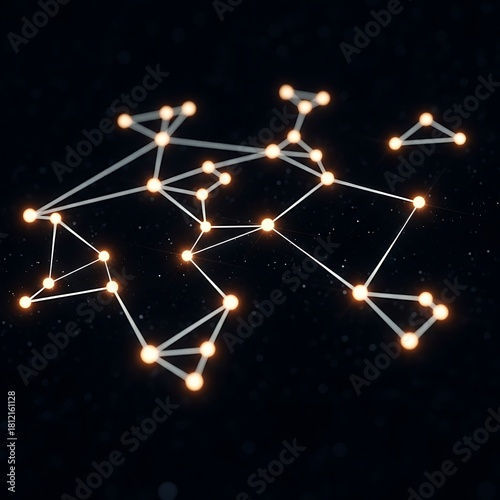 Abstract starry night sky with constellation vector design