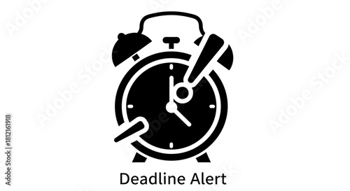 Vintage bicycle wheel alarm clock vector illustration on a white background icon design