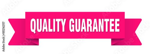 quality guarantee ribbon isolated on transparent background. quality guarantee ribbon