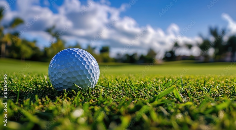 Fototapeta premium Golf ball on green