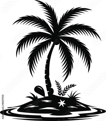 Palm tree vector 