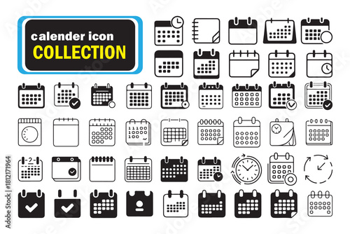 Vector Calendar Icons Pack . Appointment, Reminder, and Deadline Symbols