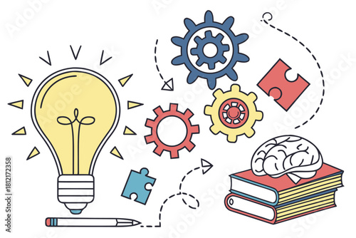 Ignite Innovation with Bright Ideas: A Creative Concept for Strategy, Design, and Problem Solving, Fueled by Knowledge and Collaboration, Perfect for Business