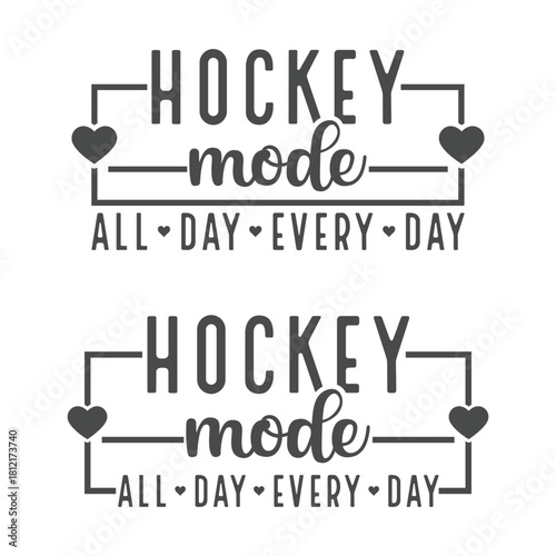hockey mode all day every day design sporty vector for game lover tshirt print player fan and team spirit style