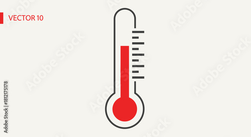 Thermometer icon with transparent background