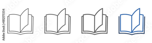 
outline icon sheet book with book paper sheet design