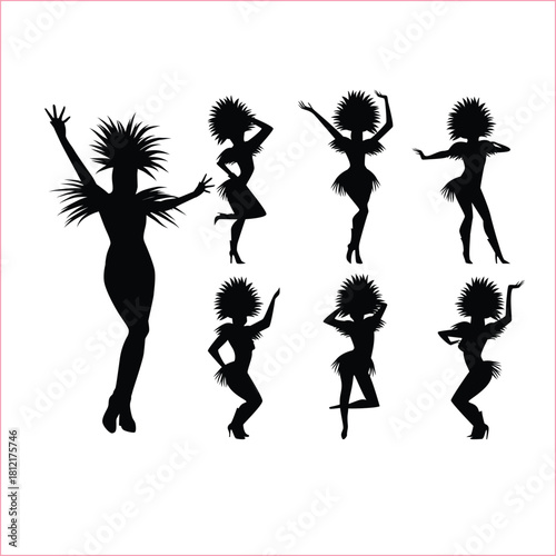 Samba Dancers Silhouettes Collection