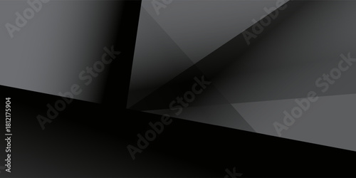 Black white dark gray silver abstract pattern background. Geometric shape. Line triangle angle fold polygon diamond 3D. Gradient. Rough grain noise. Light shadow. Matte shimmer. Design. Minimum.