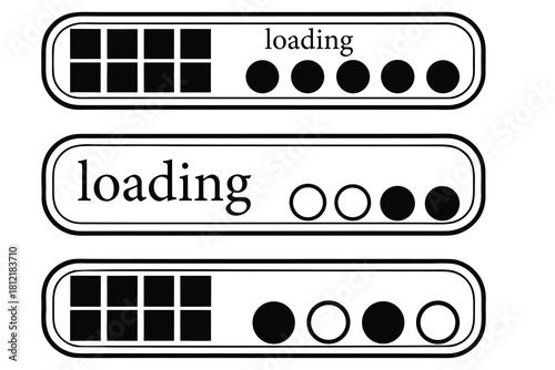 Modern Loading Bar & Progress Status UI Elements Set