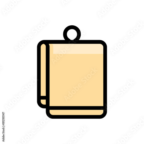 Paper towel holder icon on White Background Vector Art Illustration on white background.