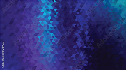 Dark Purple and Blue Abstract Low-Poly Geometric Background Texture