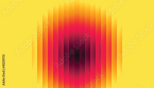 Vibrant Red and Yellow Radial Gradient Background with Striped Abstract Texture