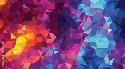 Hot and Cold Vibrant Geometric Low-Poly Triangle Background Texture