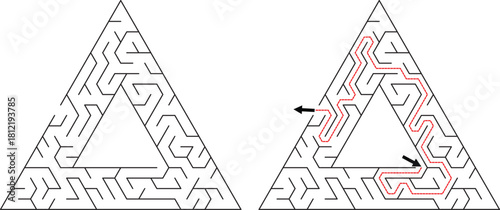 Simple Maze Puzzle Promoting Kids Logical Development