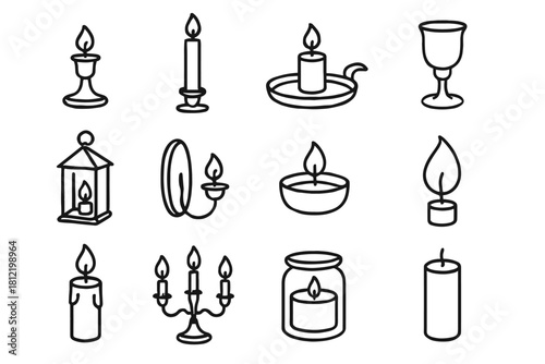 Short stand holder tall wall minimal tealight vector tray lantern pillar icon