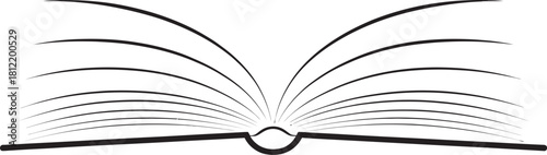 Simple Open Book Illustration Learning, Education, and Knowledge Concept