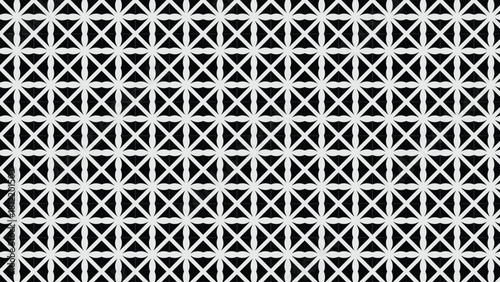 Geometric pattern of intersecting lines and triangles on black background