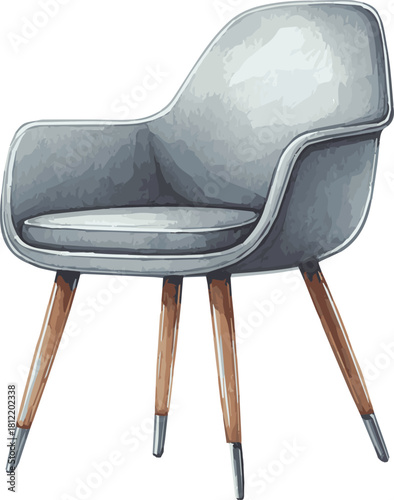 Vector illustration of a beautiful modern comfortable chair
