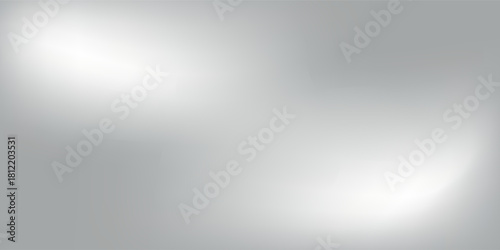 Silver foil abstract background with metal mirror texture. Chrome gradient surface with light gloss modern simple art good texture