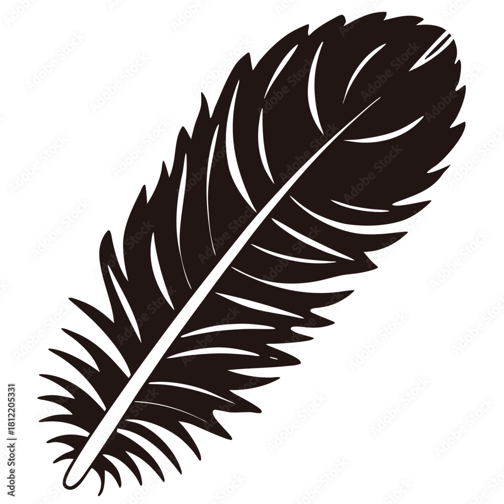 Fototapeta premium feather isolated on white background