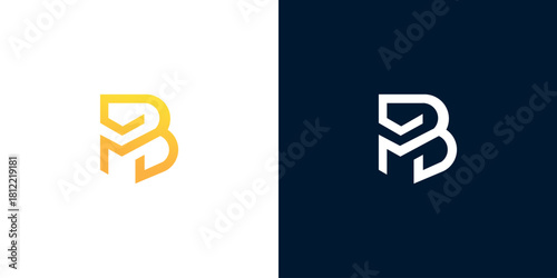 Modern Abstract Monogram MB Letter Logo Design for Branding and Identity
