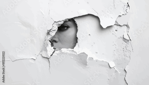 Concrete Wall Texture Vector Illustration with Rough Surface and Painted Finish for Interior Design