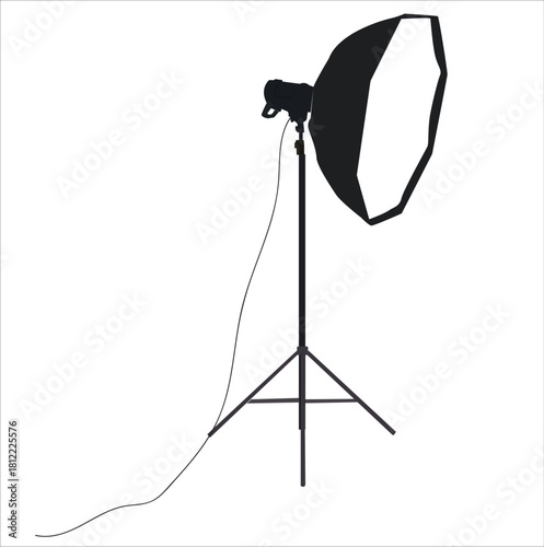 lighting for photos.A diverse collection of shooting lighting equipment illustrations, 