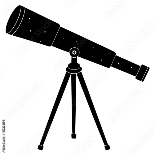 Telescope on tripod Vector