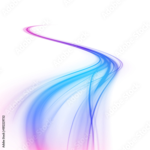 Abstract vector fire circles, sparkling swirls and energy light spiral frames. Database fast data transfer acceleration. Vector purple and blue glowing lines, air flow effect PNG.	