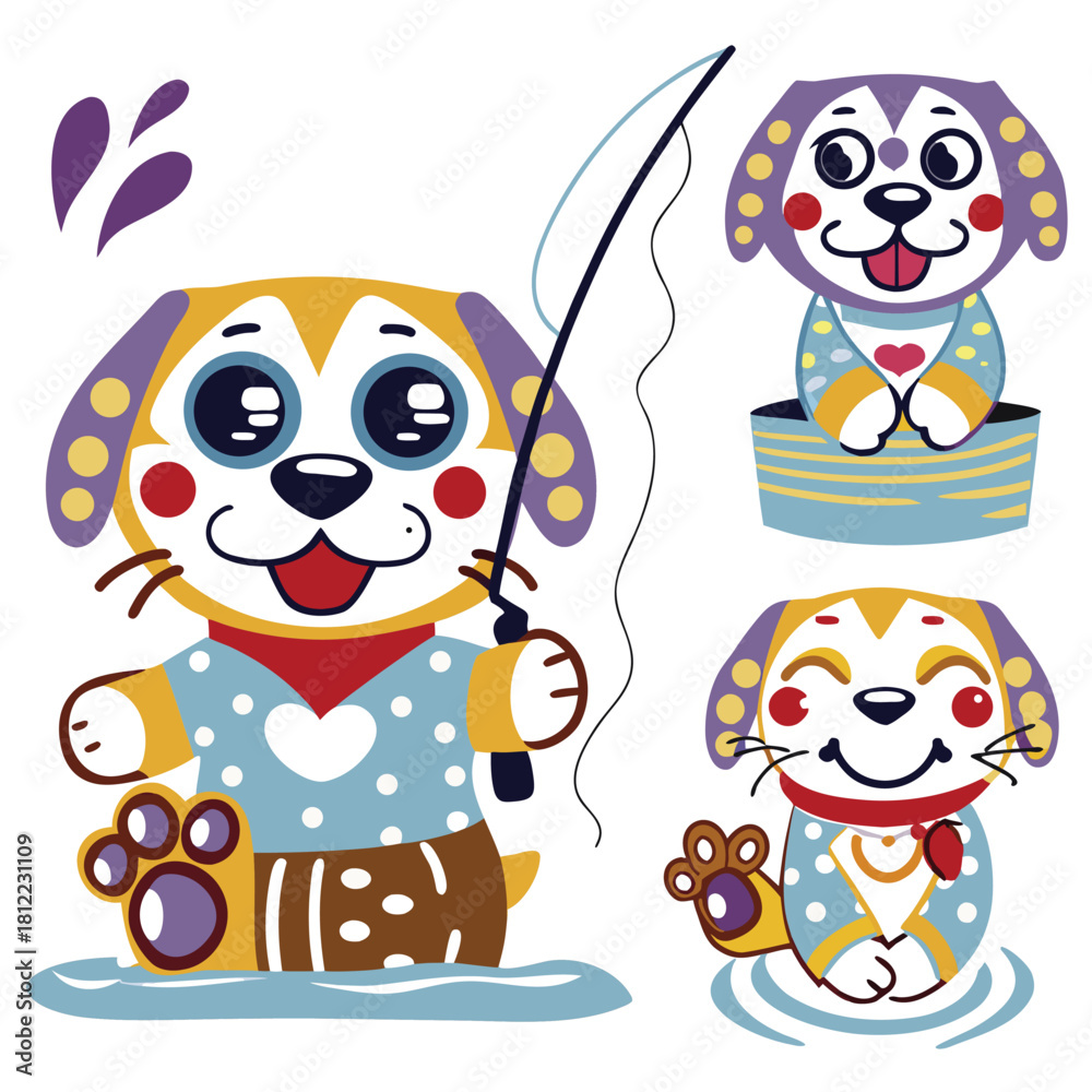 Fototapeta premium cute cartoon illustration Artwork
