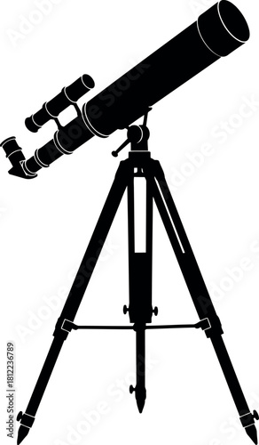 Telescope on tripod astronomy exploration