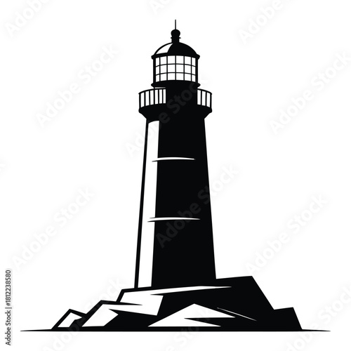 lighthouse on a white background