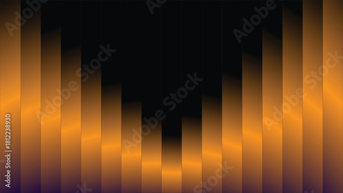 Dark abstract background with glowing orange and yellow vertical bars