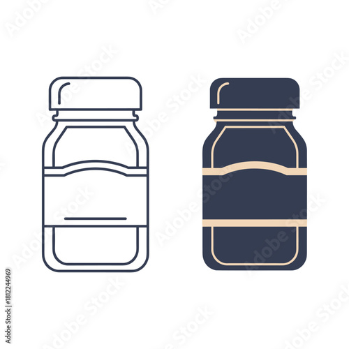 vector illustration of jars