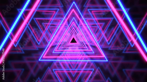VJ Loop - Neon Cyber Room - Cyan & Magenta -  4K 30sec 60FPS Seamless Futuristic neon room with pulsing lights for lo-fi, DJ/VJ, club visuals, YouTube, meditation. Seamless, royalty free, no text/peop