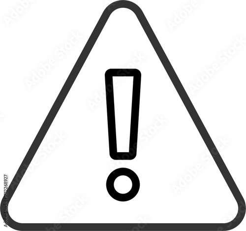 Caution, error, danger, warning, be careful, attention outline line icon symbol sign vector