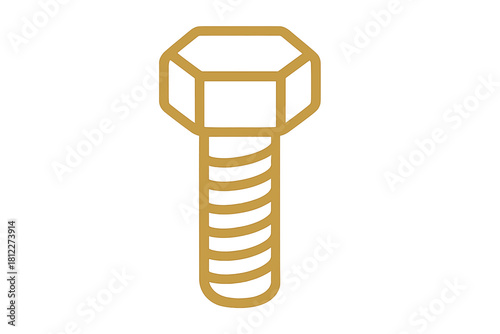 Hexagonal head bolt for construction and industrial hardware applications
