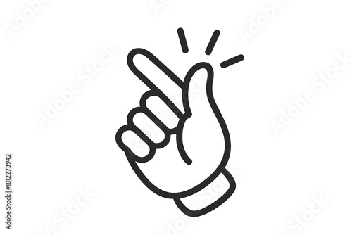 Hand gesture snapping fingers symbolizing quickness, simplicity, and instant result