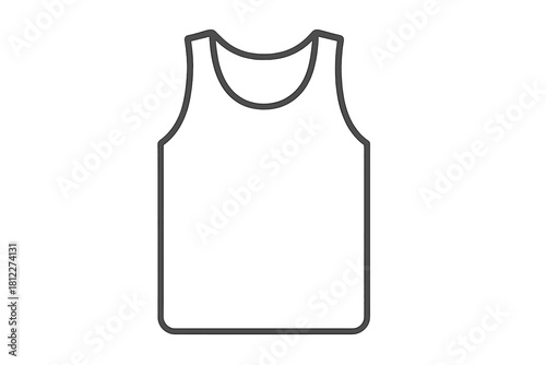 Basic sleeveless tank top garment used for athletic wear or casual clothing apparel