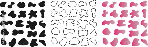 Modern abstract organic blob shapes set for creative design vector