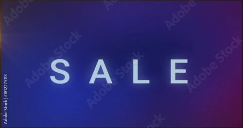 Left-edge flare appearing and pulsing, SALE text glowing and grain shifting to draw attention